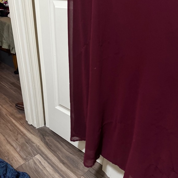 BHLDN Elegant Burgundy Sleeveless Dress - Picture 7 of 12
